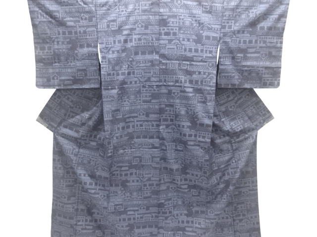 JAPANESE KIMONO / SILK / YUKI TSUMUGI / WOVEN MANSIONS